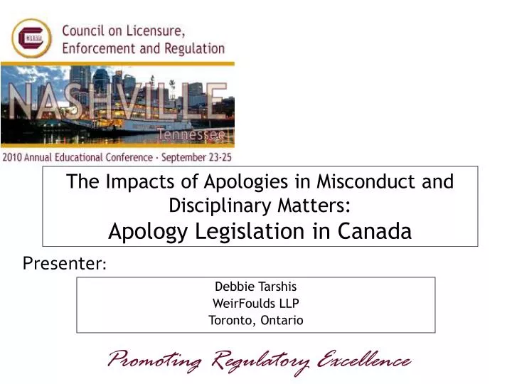 the impacts of apologies in misconduct and disciplinary matters apology legislation in canada