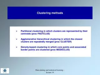Clustering methods