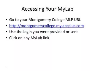 Accessing Your MyLab