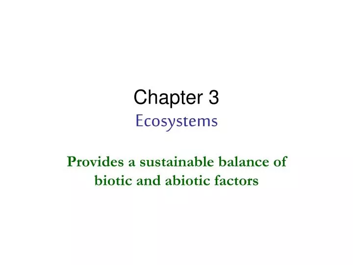 chapter 3 ecosystems