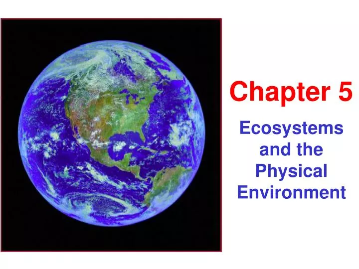ecosystems and the physical environment