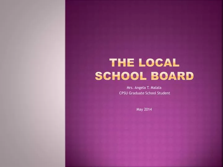 the local school board