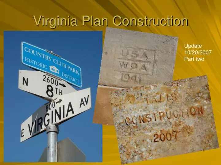 virginia plan construction
