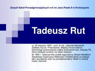 Tadeusz Rut