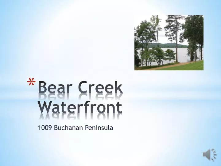 bear creek waterfront