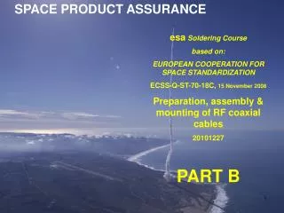 SPACE PRODUCT ASSURANCE