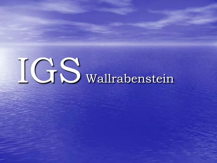 igs wallrabenstein