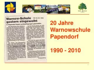 20 Jahre Warnowschule Papendorf 1990 - 2010