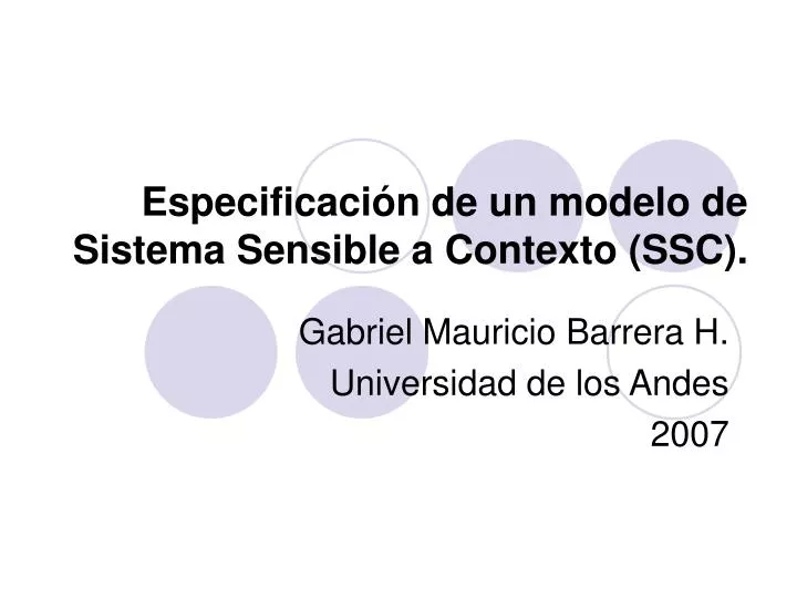 especificaci n de un modelo de sistema sensible a contexto ssc
