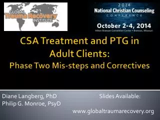 CSA Treatment and PTG in Adult Clients: Phase Two Mis -steps and Correctives
