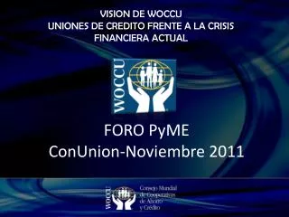 FORO PyME ConUnion-Noviembre 2011