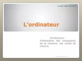 l ordinateur