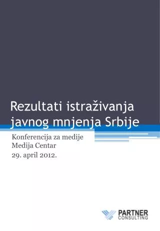 Rezultati istraživanja javnog mnjenja Srbije