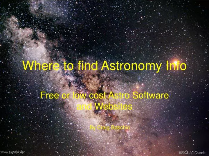 where to find astronomy info