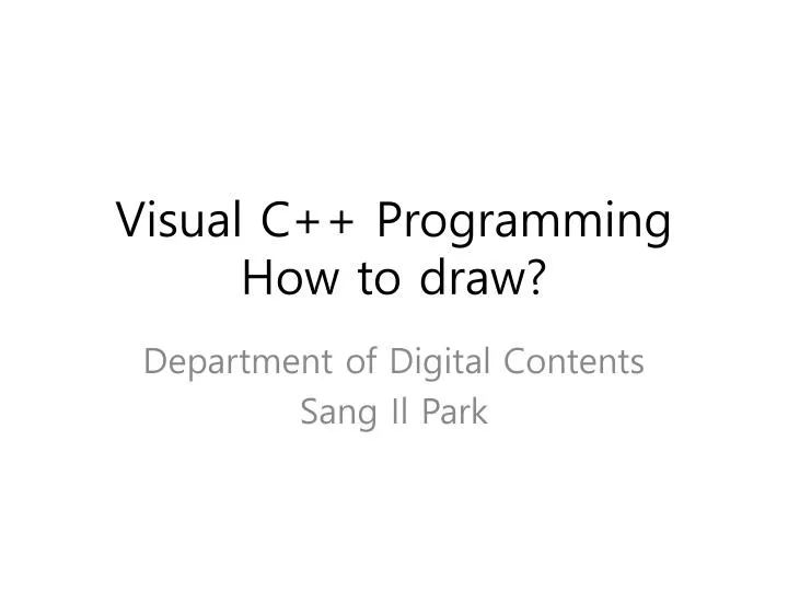 visual c programming how to draw