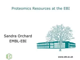 Proteomics Resources at the EBI