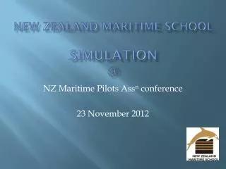 New Zealand Maritime school simulation @