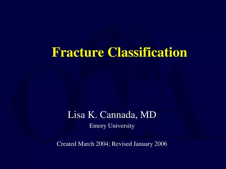 fracture classification