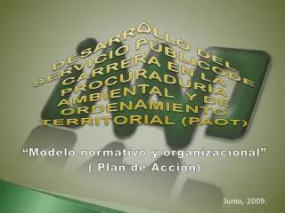 “Modelo normativo y organizacional” ( Plan de Acción)