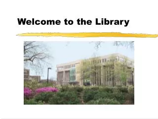 Welcome to the Library