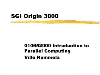 SGI Origin 3000