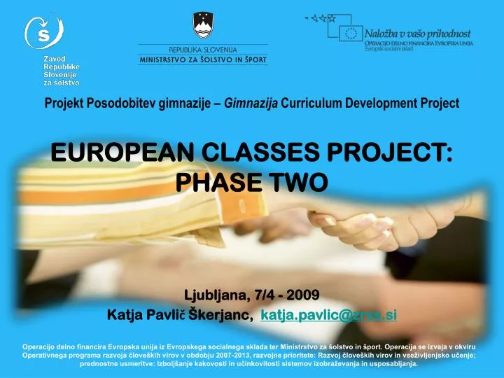 projekt posodobitev gimnazije gimnazija curriculum development project