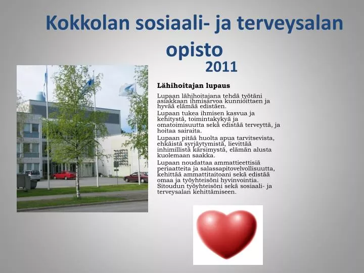 kokkolan sosiaali ja terveysalan opisto