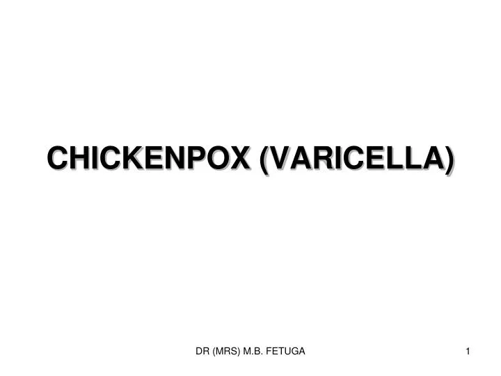 chickenpox varicella