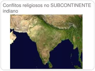 Conflitos religiosos no SUBCONTINENTE indiano