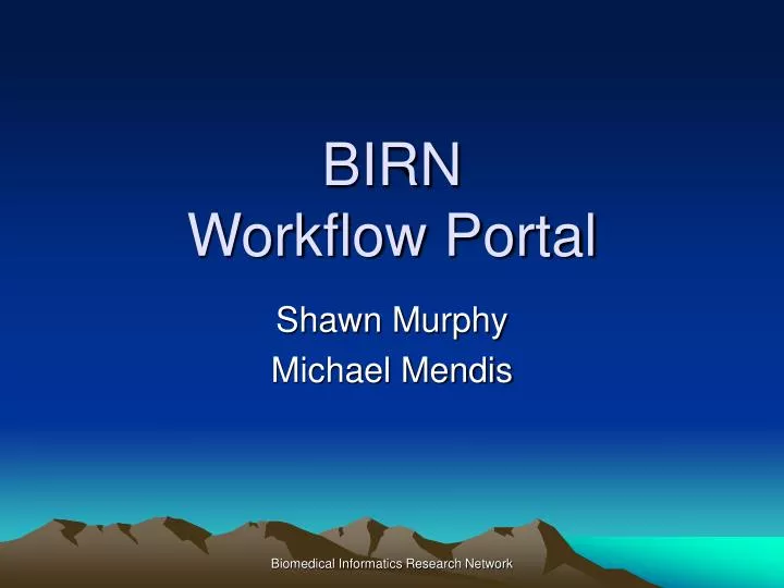 birn workflow portal