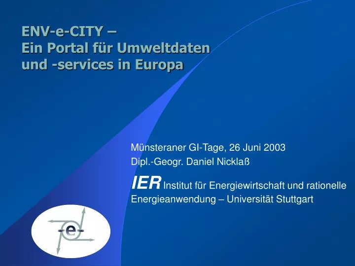 env e city ein portal f r umweltdaten und services in europa