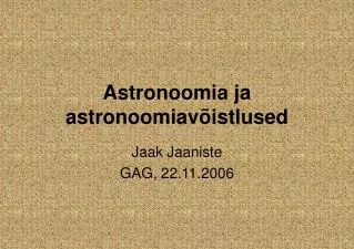 Astronoomia ja astronoomiavõistlused