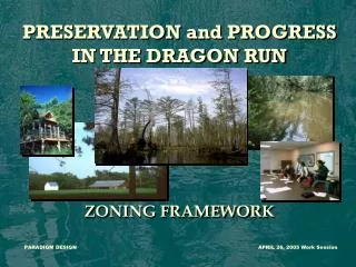 PRESERVATION and PROGRESS IN THE DRAGON RUN ZONING FRAMEWORK