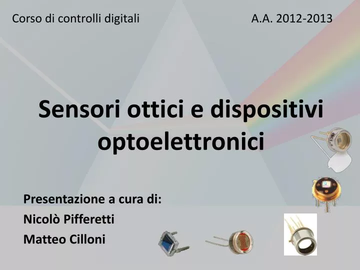 sensori ottici e dispositivi optoelettronici