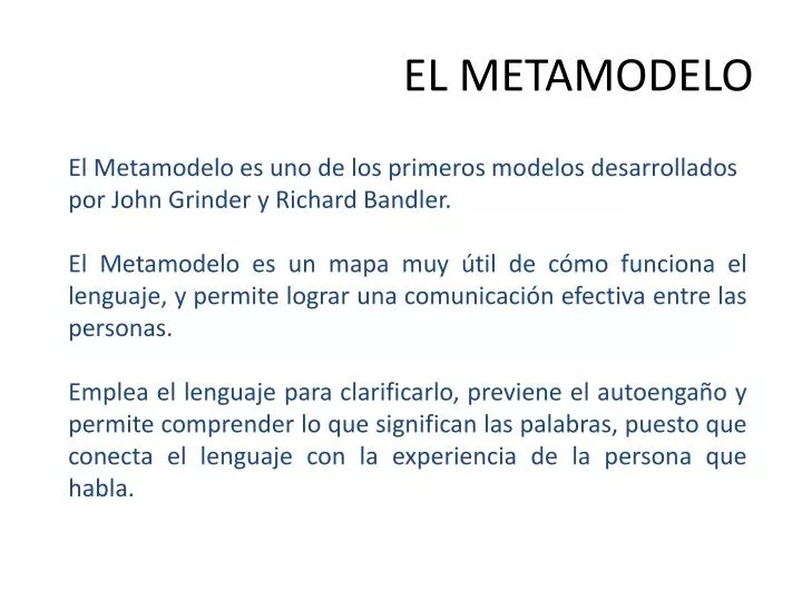 el metamodelo