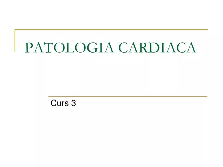 patologia cardiaca