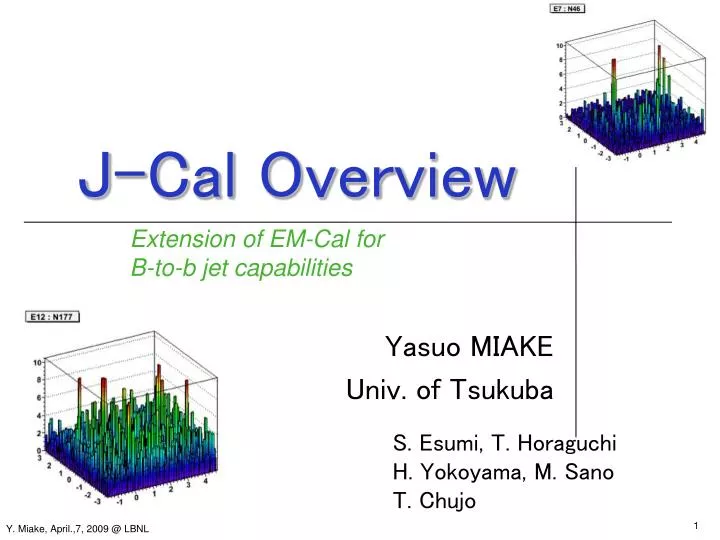 j cal overview