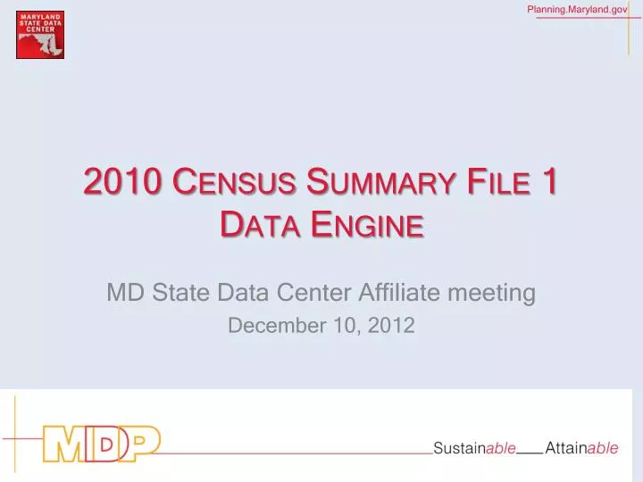 2010 census summary file 1 data engine
