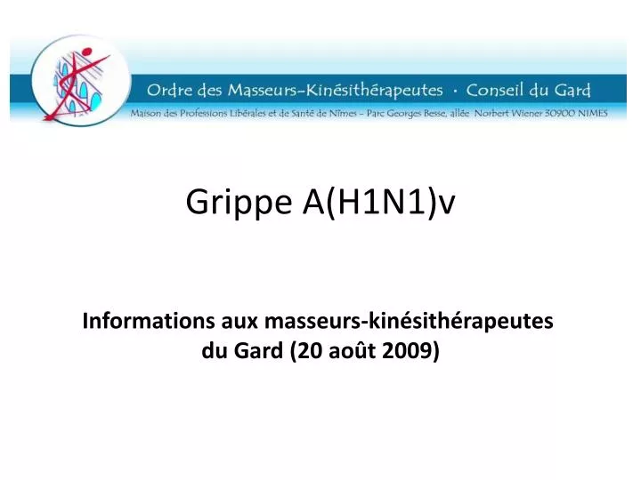 grippe a h1n1 v