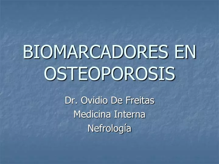 biomarcadores en osteoporosis