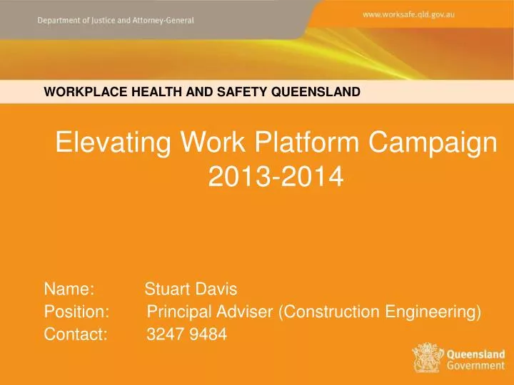 elevating work platform campaign 2013 2014