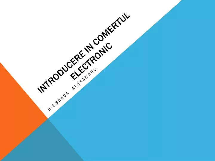 introducere in comertul electronic