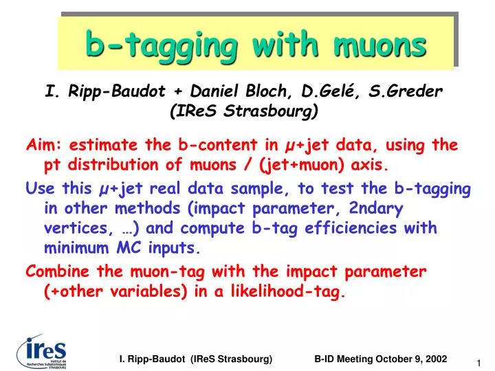 b tagging with muons