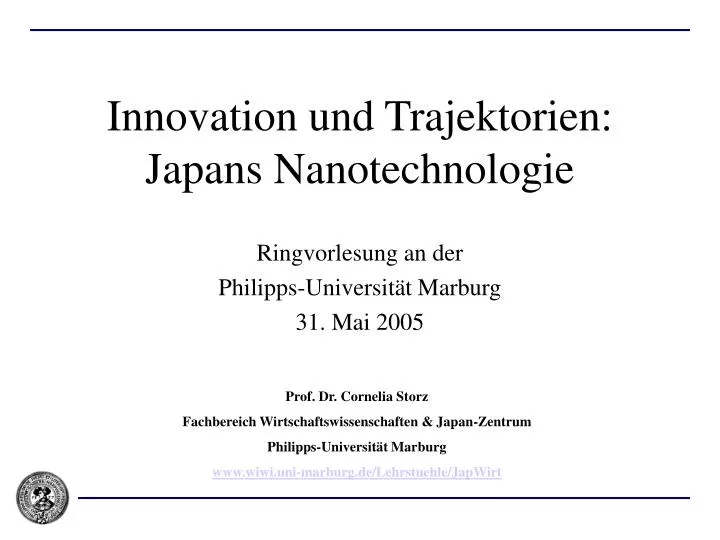 innovation und trajektorien japans nanotechnologie
