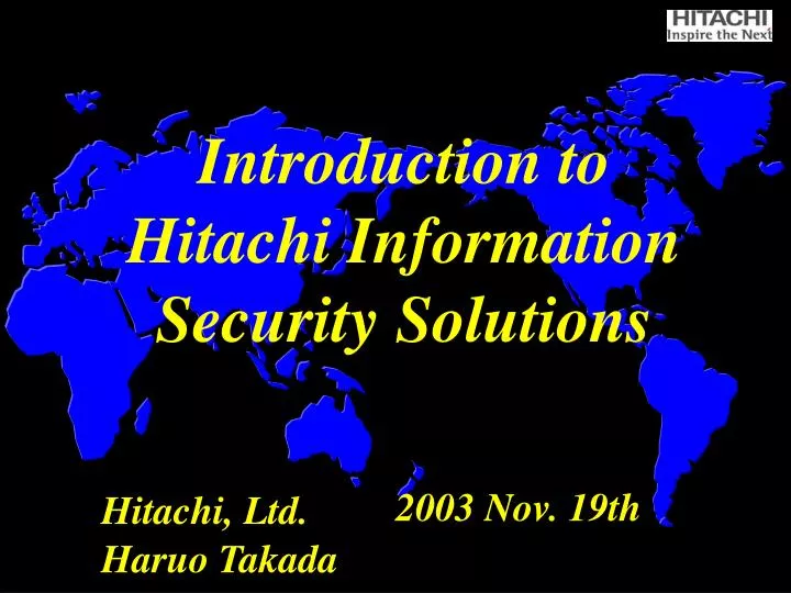 introduction to hitachi information security solutions