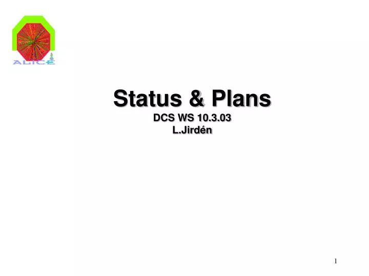 status plans dcs ws 10 3 03 l jird n
