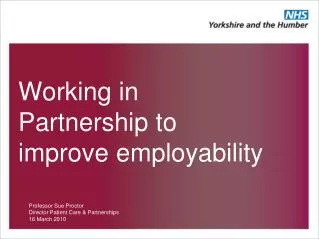 Working in Partnership to improve employability