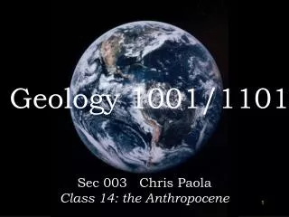 Geology 1001/1101