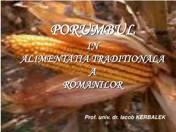 porumbul in alimentatia traditionala a romanilor