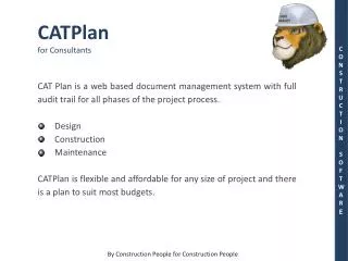 CATPlan for Consultants